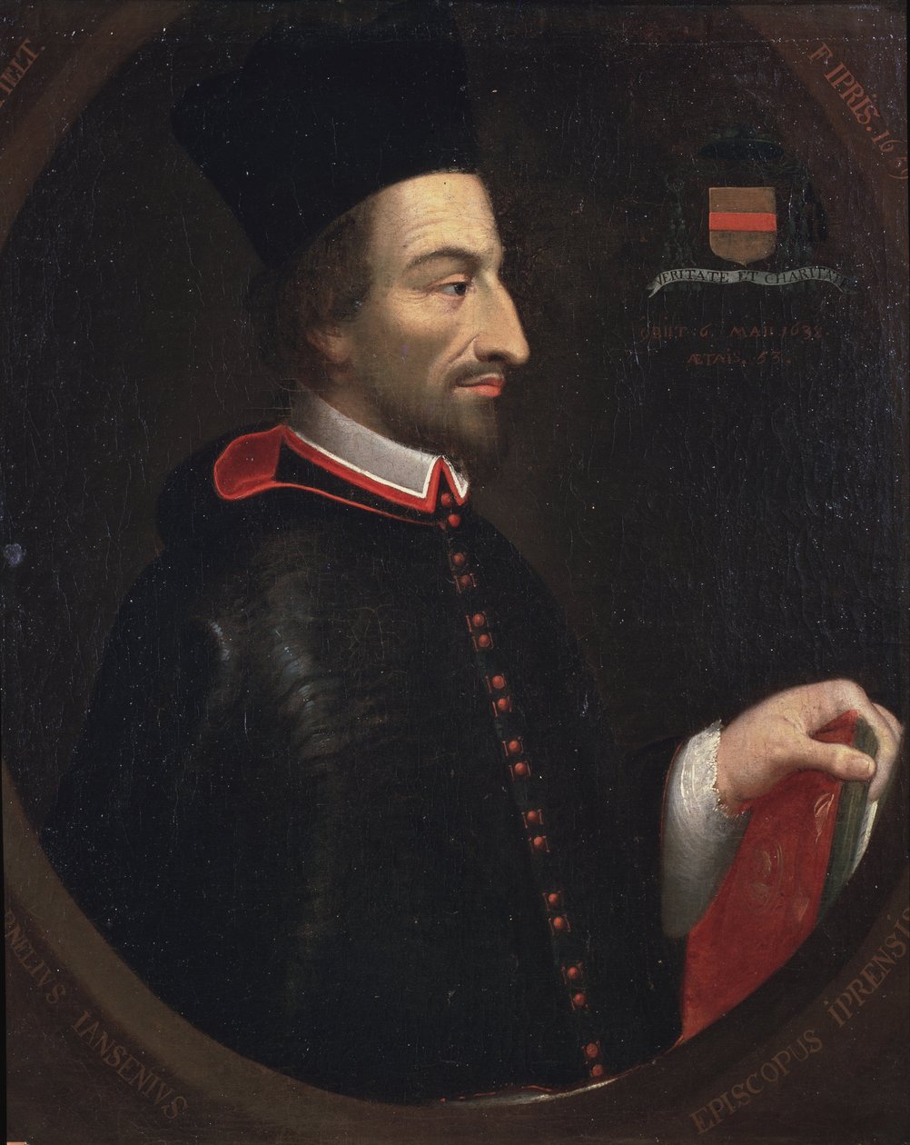 Porträt von Cornelius Jansen, genannt Jansenius, Bischof von Ypern von Louis Dutielt