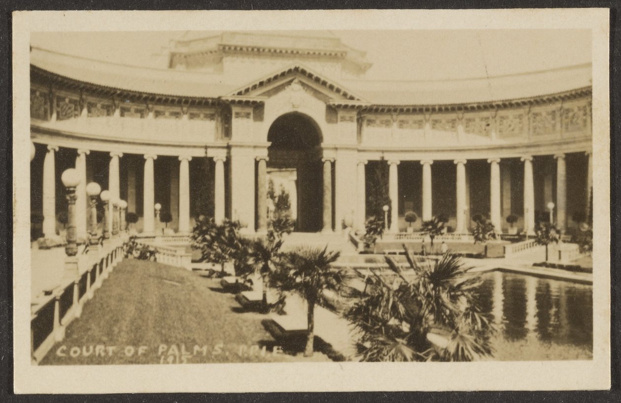 Hof der Palmen, Pan Pacific International Exposition (P.P.I.E.) von Louis Fleckenstein