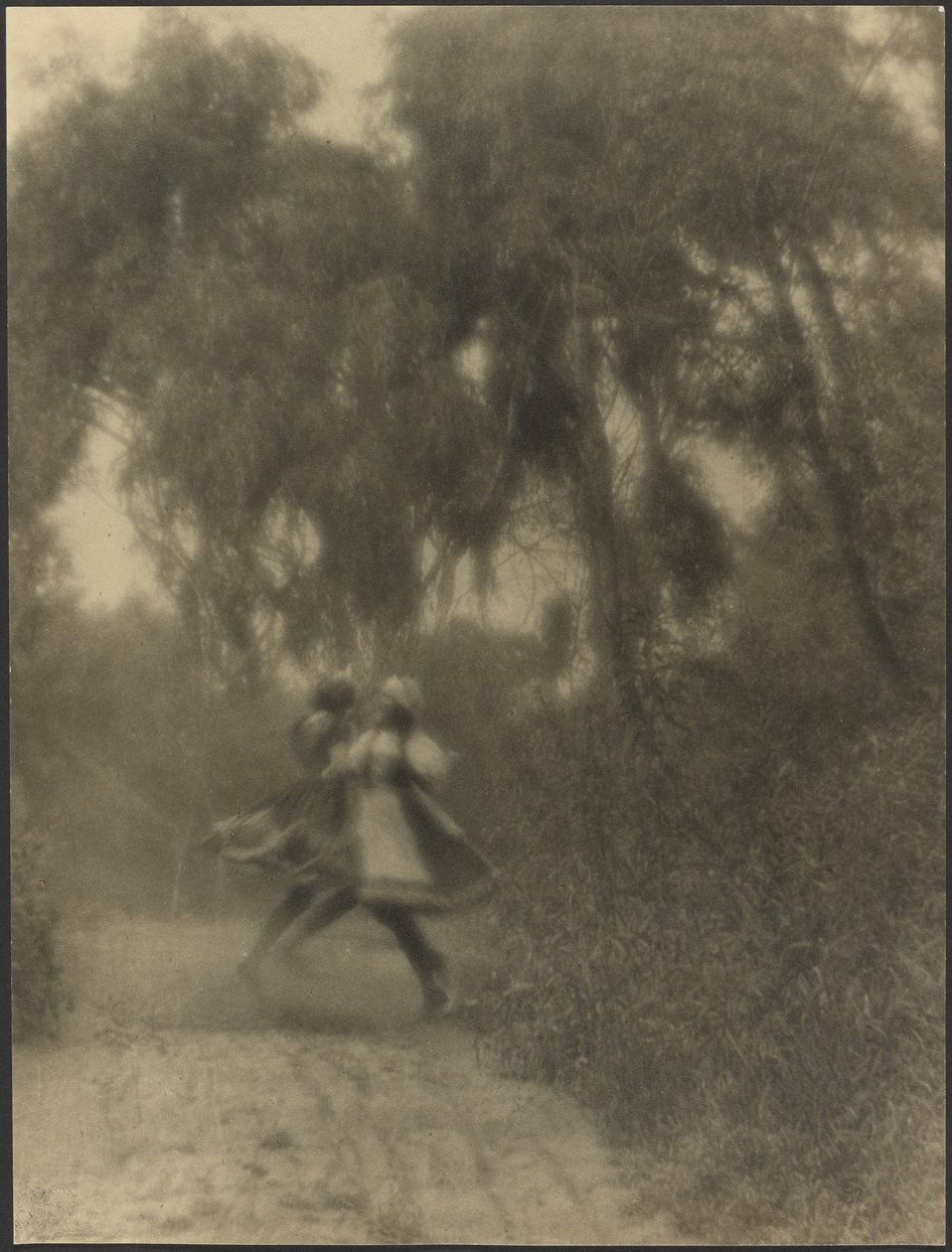 [Zwei Frauen tanzen im Wald] von Louis Fleckenstein