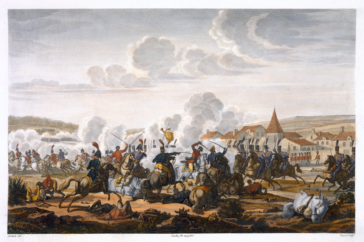 Der Tod von Prinz Ludwig von Preußen in der Schlacht bei Saalfeld, 10. Oktober 1806 von Louis Francois Couche