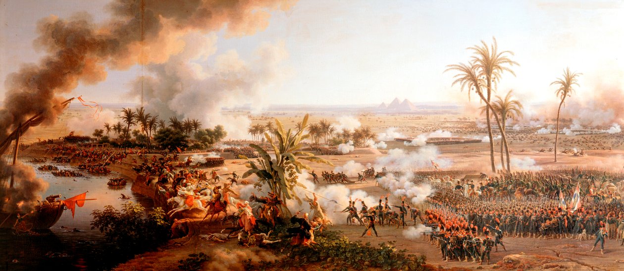 Schlacht bei den Pyramiden, Ägypten, 21. Juli 1798 von Louis Francois Lejeune