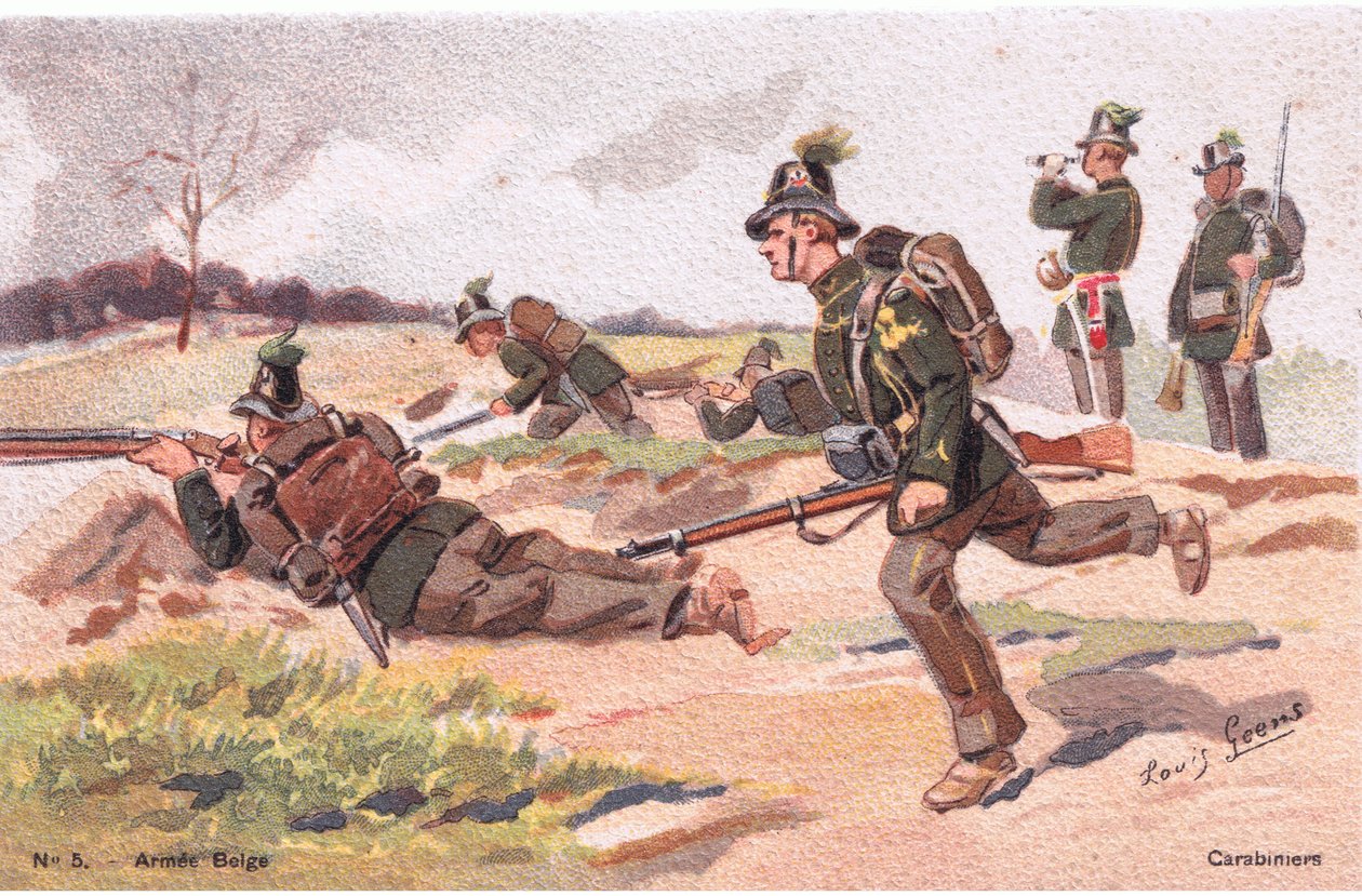 Karabiniers, Postkarte, 1920er Jahre von Louis Geens