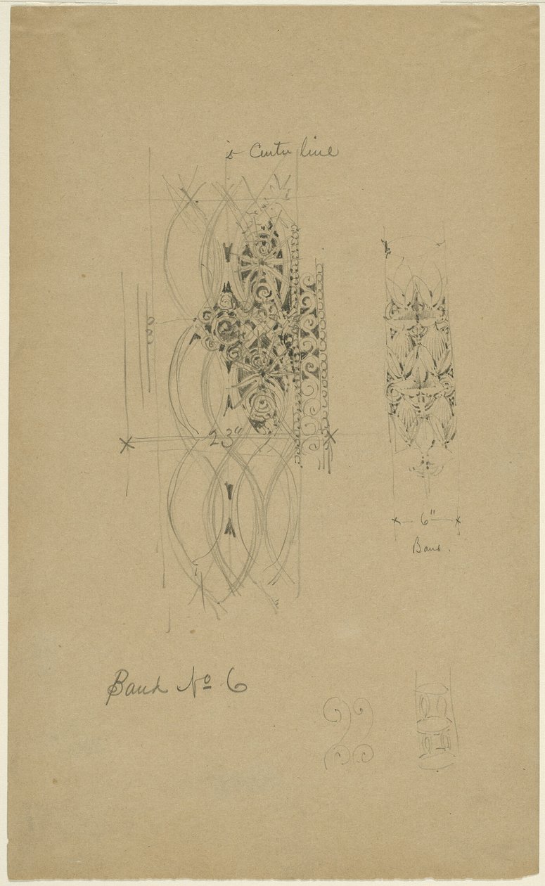 McVickers Theater, Chicago, Illinois, Skizze von Louis H. Sullivan