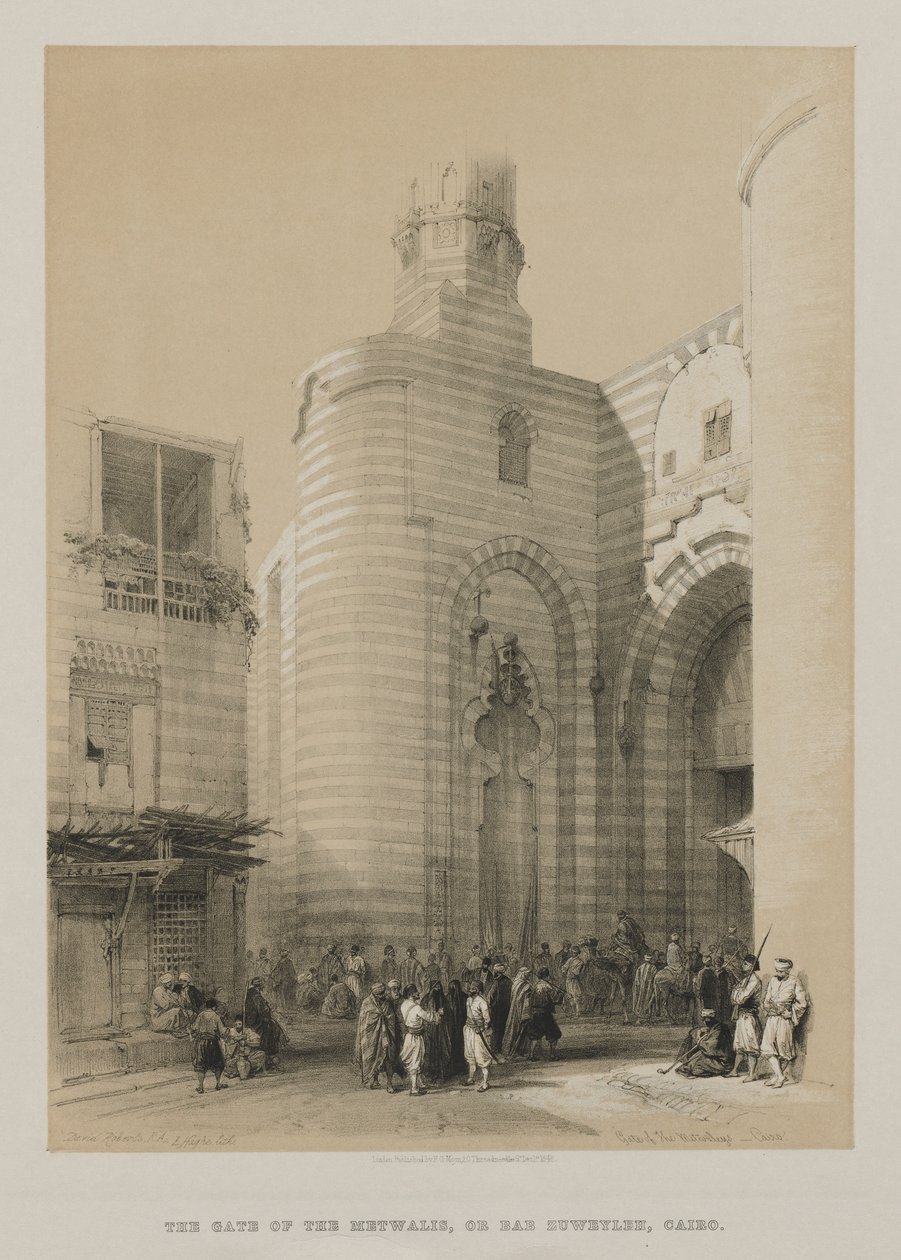 Ägypten und Nubien, Band III: Tor der Metwaleys, Kairo von Louis Haghe