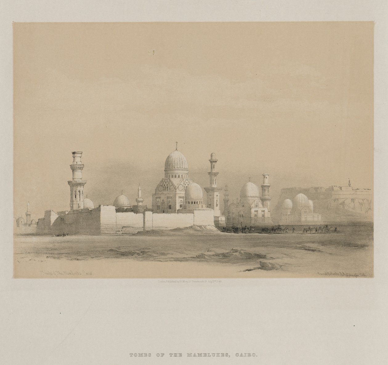 Ägypten und Nubien, Band III: Gräber der Memlooks, Kairo, 1849 von Louis Haghe