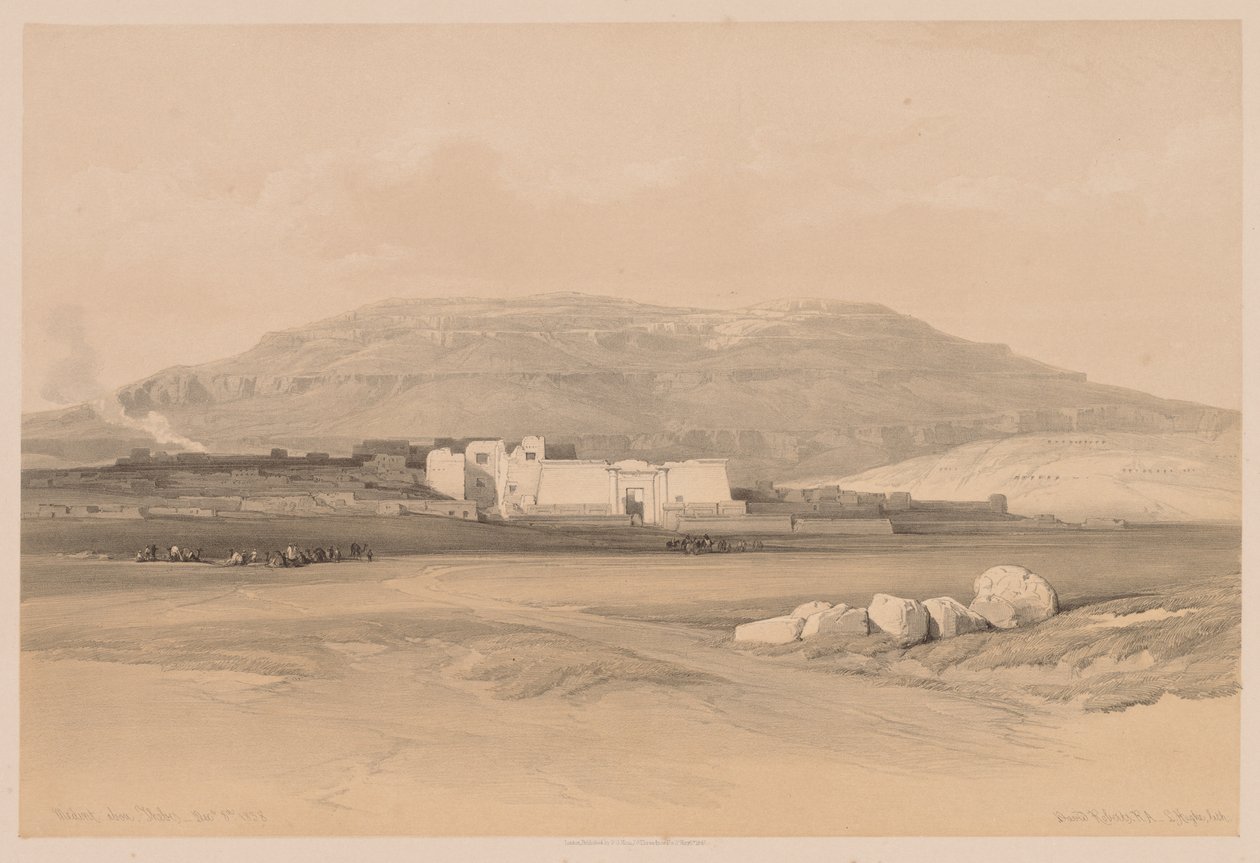 Ägypten und Nubien: Band II - Nr. 20, Medinet Abou, Theben, 1838 von Louis Haghe