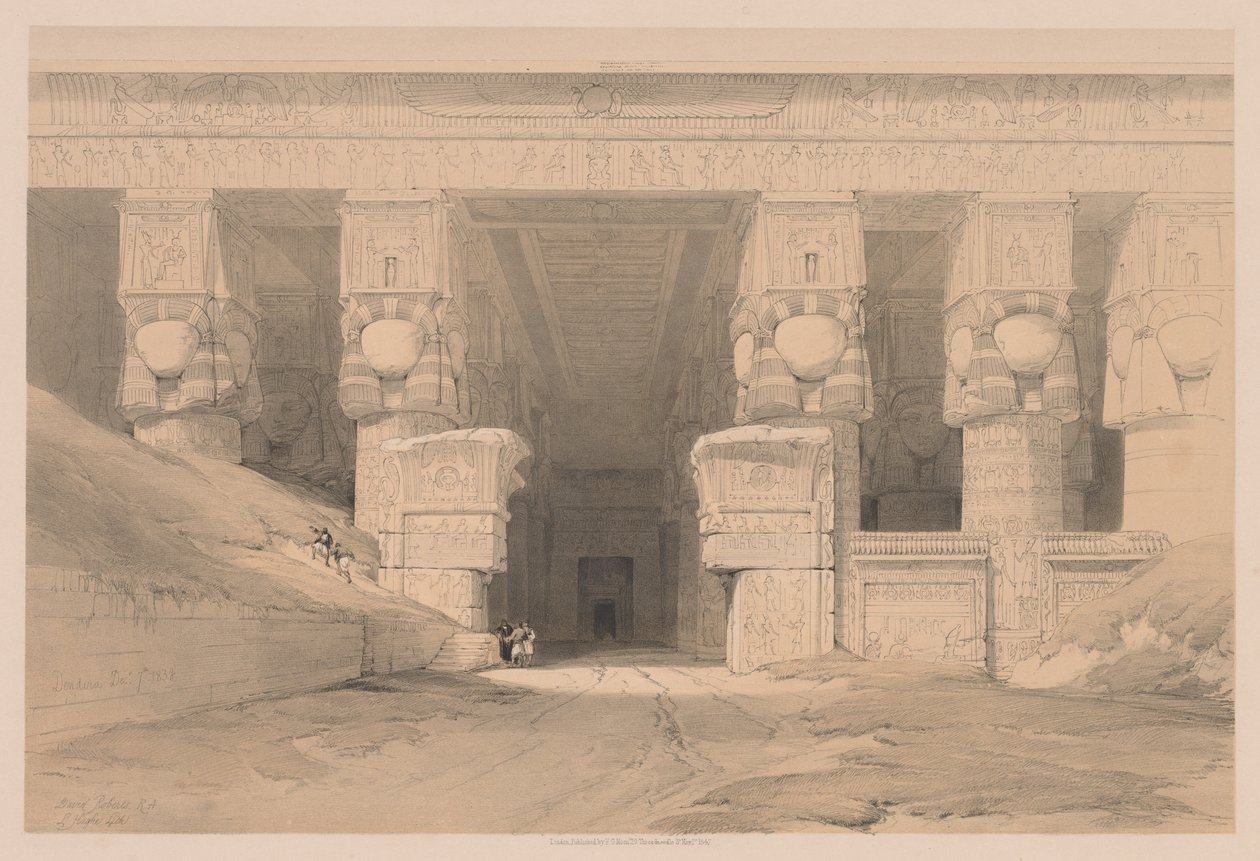 Ägypten und Nubien: Band I - Nr. 35, Dendera, 1838 von Louis Haghe