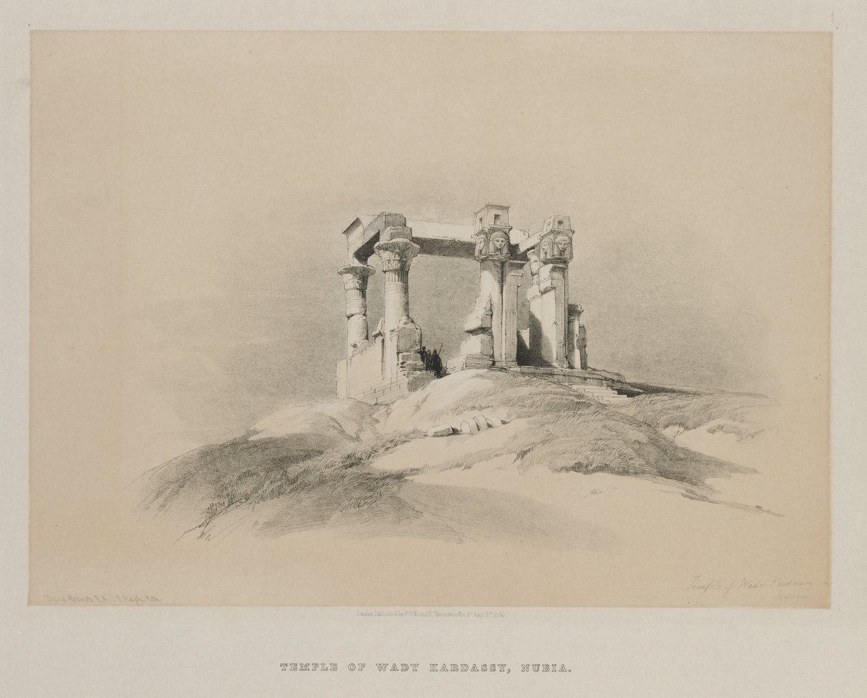 Ägypten und Nubien, Band I: Tempel von Wady Kardassy in Nubien von Louis Haghe