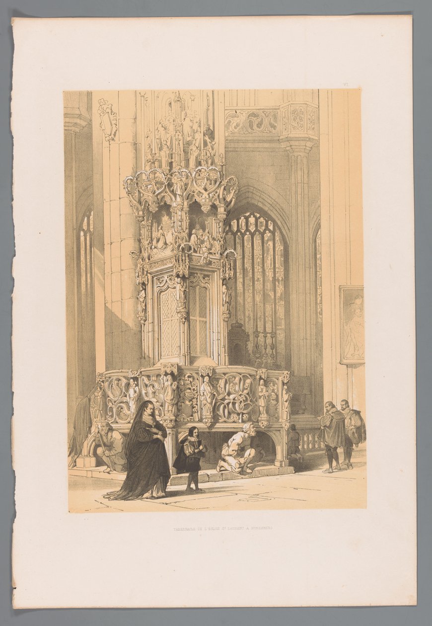 Tabernakel in der St.-Laurentius-Kirche in Nürnberg von Louis Haghe