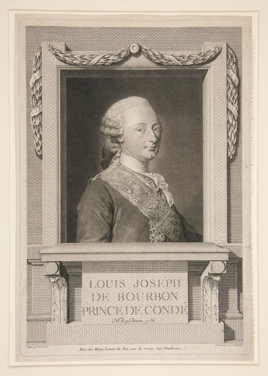 Porträt von Louis Joseph de Bourbon, Prinz de Condé von Louis Jacques Cathelin