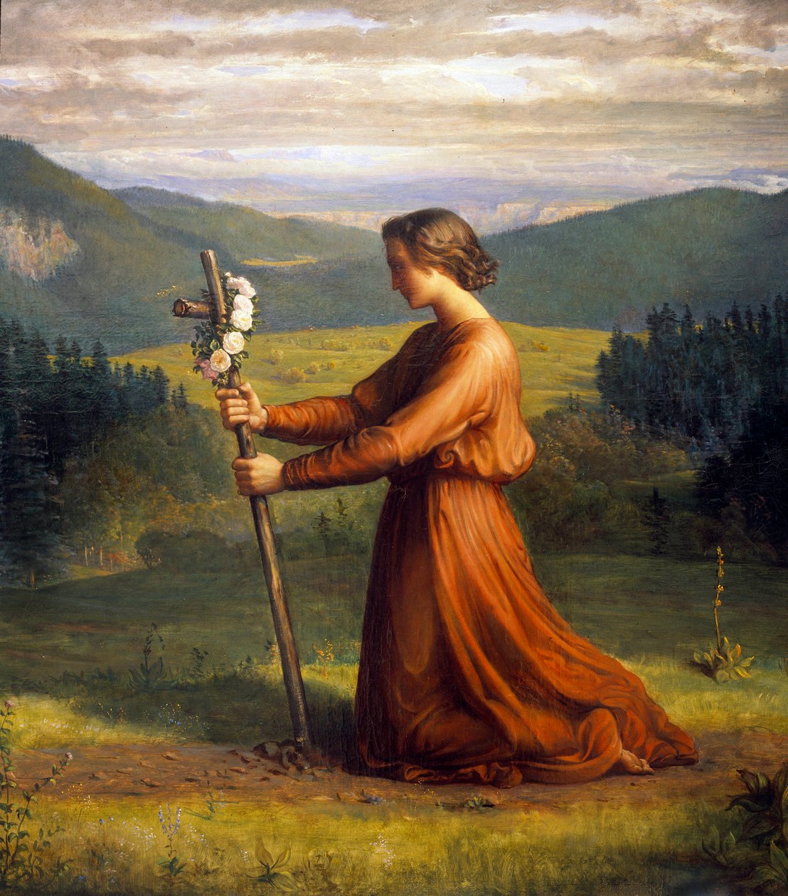 Das Gedicht der Seele; Realität. Gemälde von Anne Francois Louis Janmot von Louis Janmot