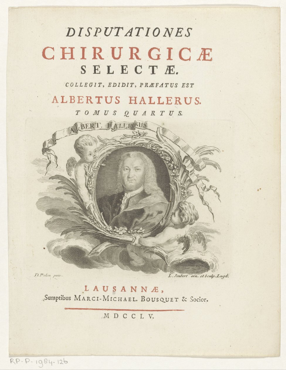Porträt von Albrecht von Haller von Louis Joubert