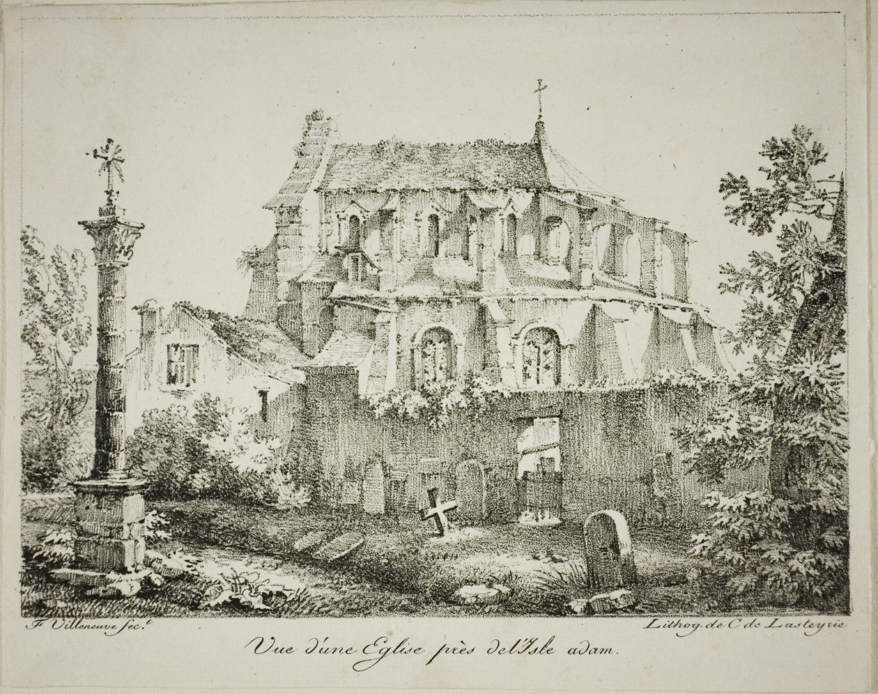 Ansicht einer Kirche in der Nähe von l