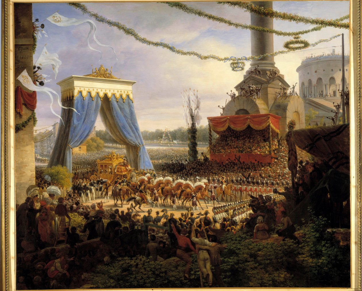 Einzug von Charles X in Paris nach der Krönung am 6. Juni 1825 von Louis Lejeune
