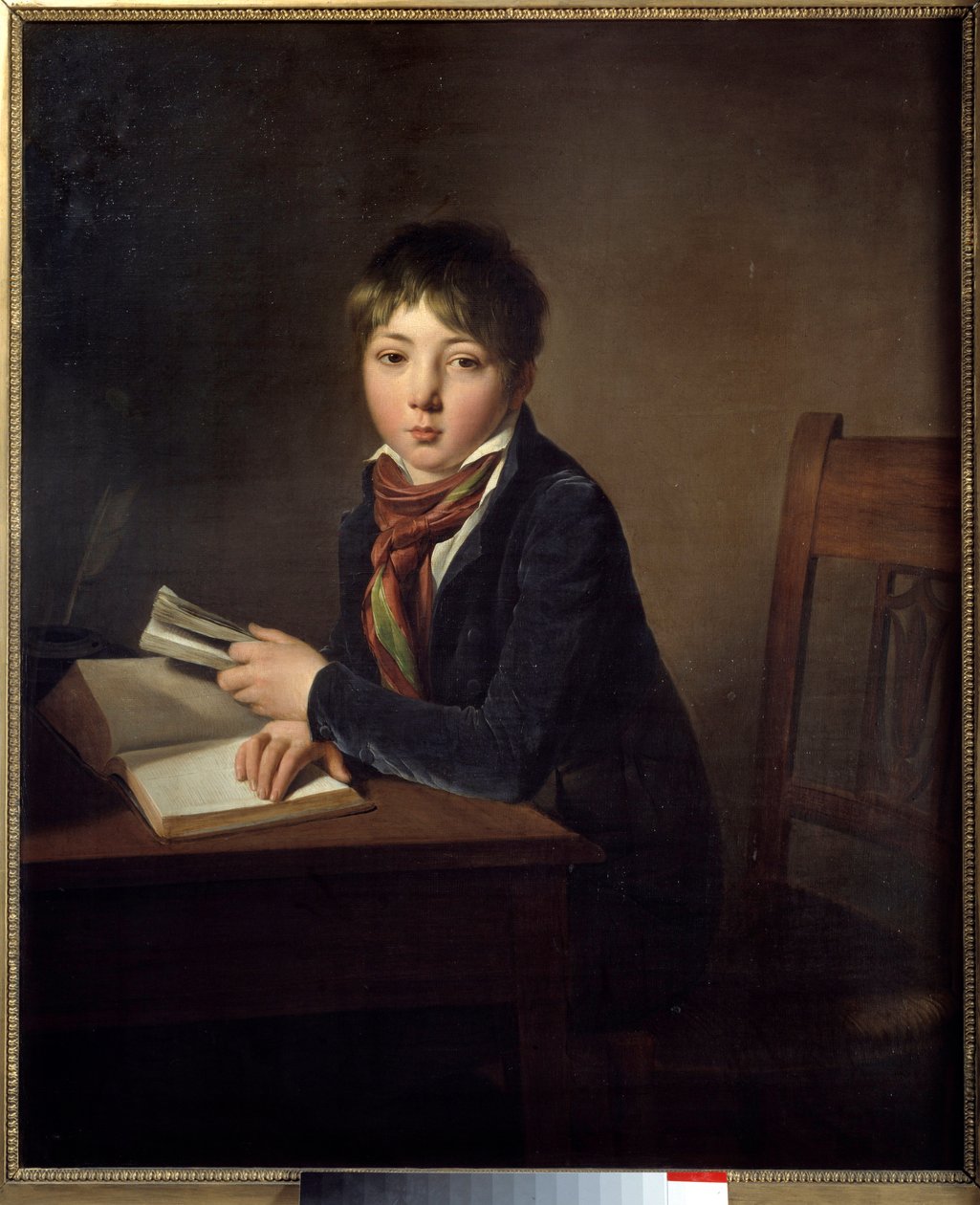 Jules Boilly (1796-1874) Kind mit einem Buch in der Hand. Gemälde von Louis Leopold Boilly (1761-1845) 1808 von Louis Leopold Boilly
