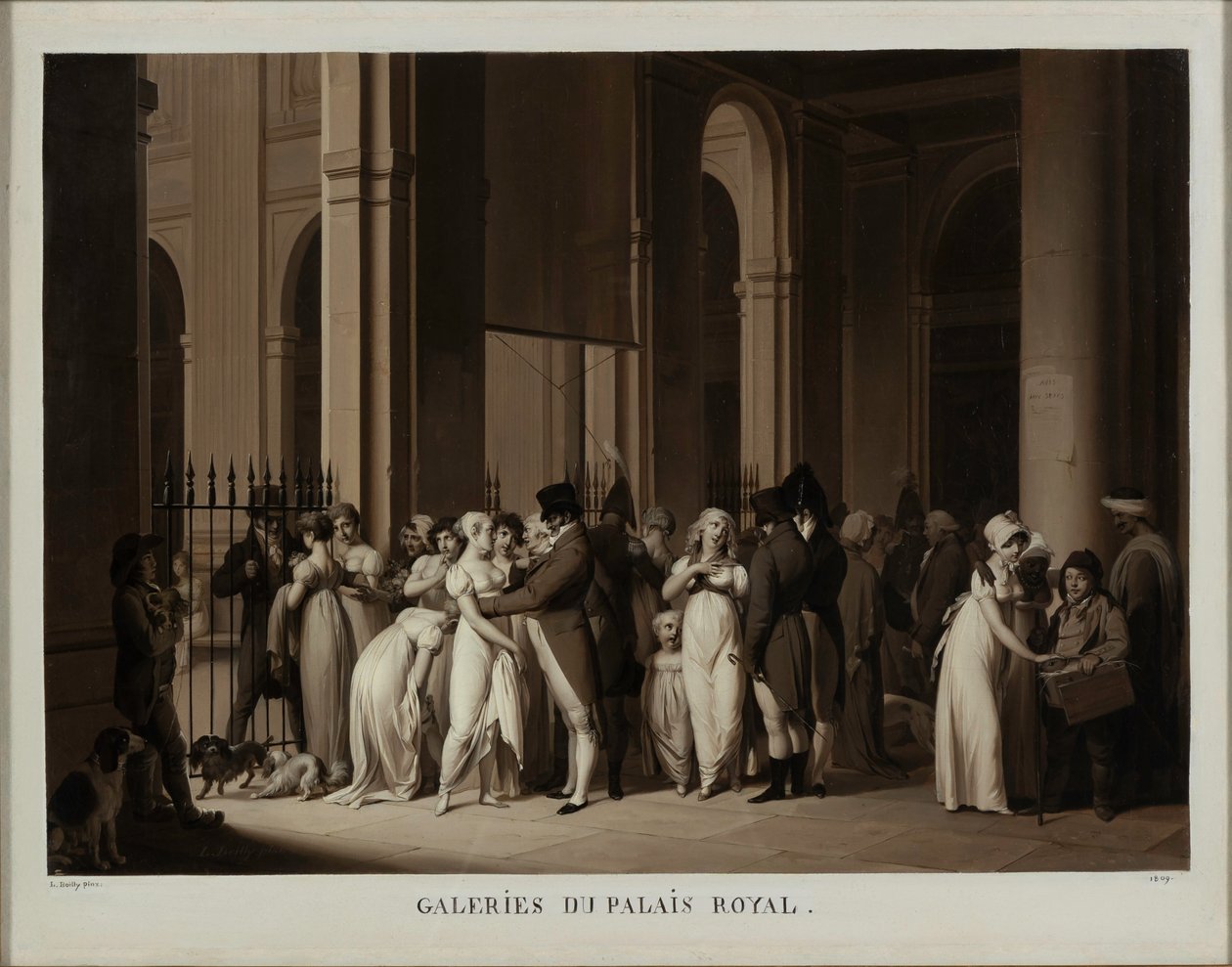 Les Galeries du Palais Royal, 1809 von Louis Leopold Boilly