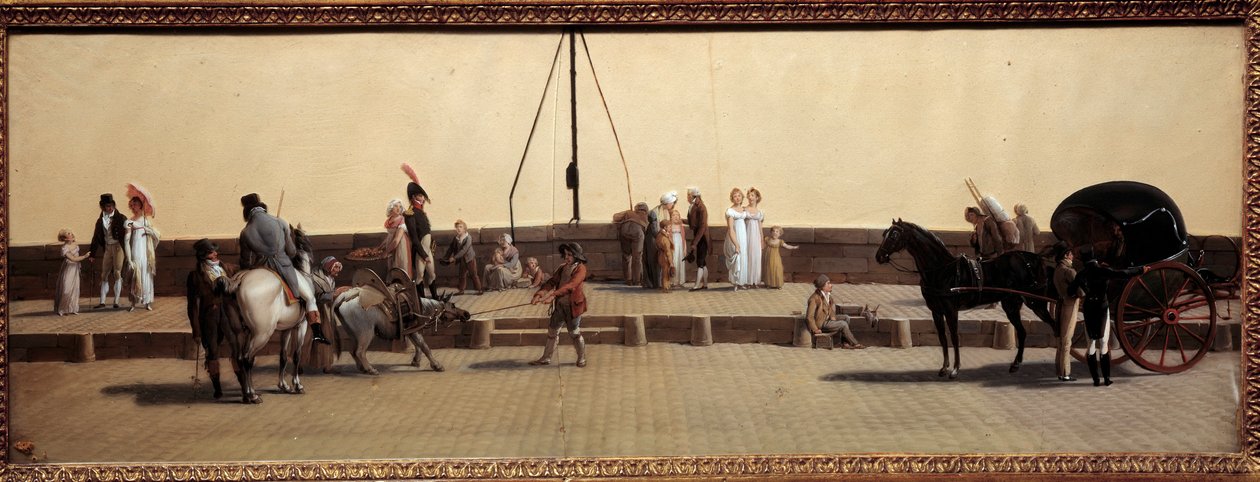 Passage du Pont Royal in Paris Gemälde von Louis Leopold Boilly (1761-1845) 1800 von Louis Leopold Boilly