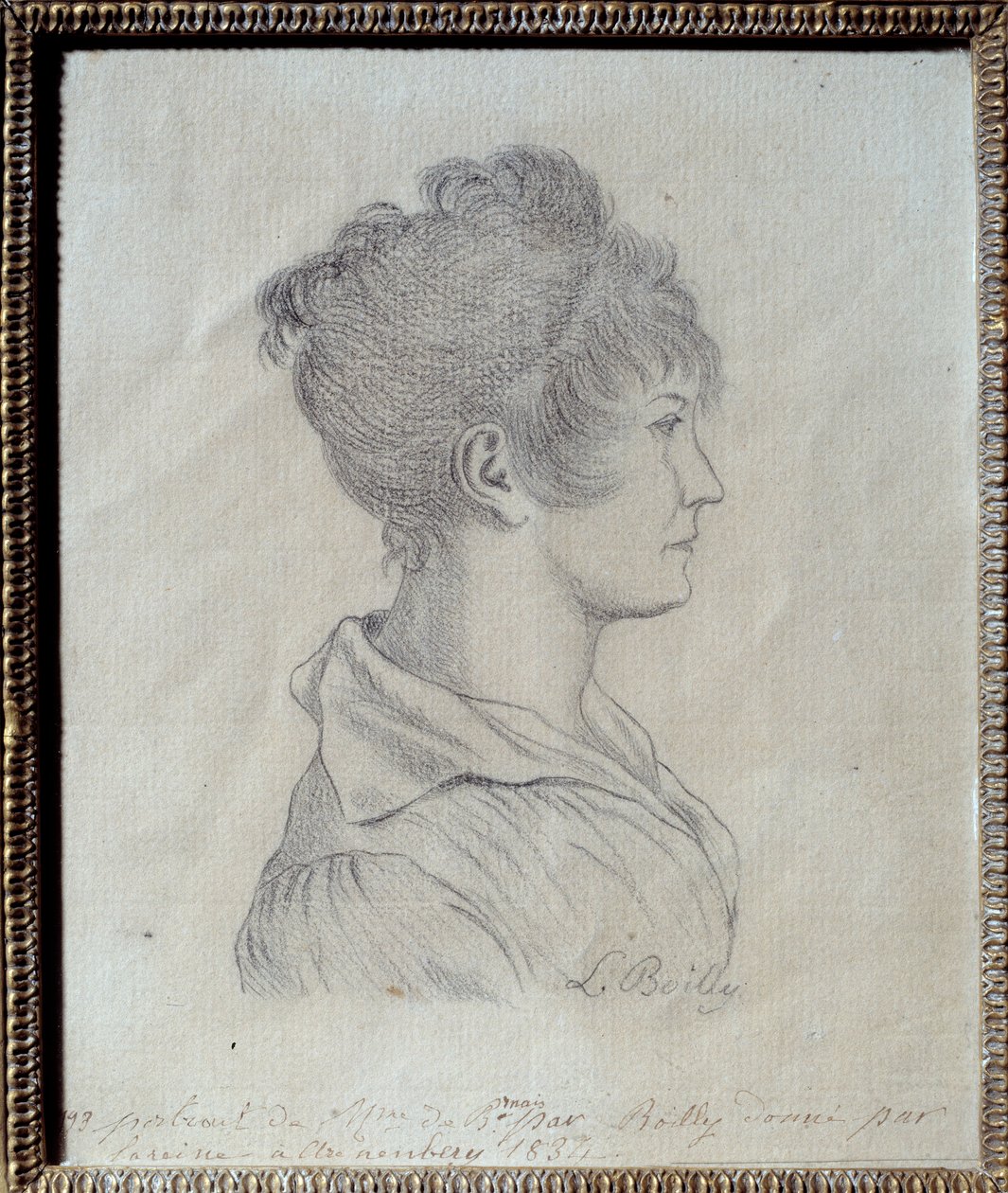 Profilporträt von Josephine de Beauharnais (1763-1814). Zeichnung von Louis Leopold Boilly (1761-1845) 1793. Malmaison, Musée du Château von Louis Leopold Boilly