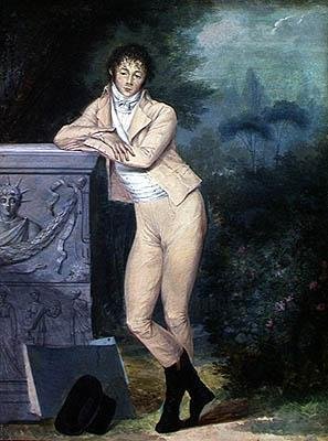 Selbstporträt in einem Garten von Louis Leopold Boilly