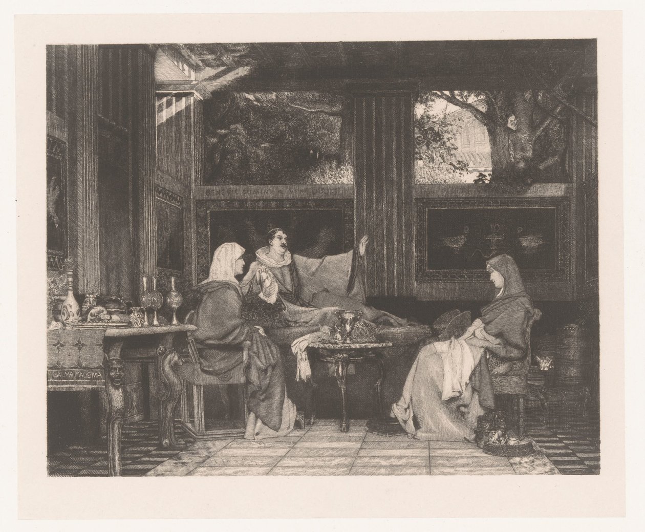 Venantius Fortunatus liest seine Gedichte Radegonda VI vor von Louis  Lucas