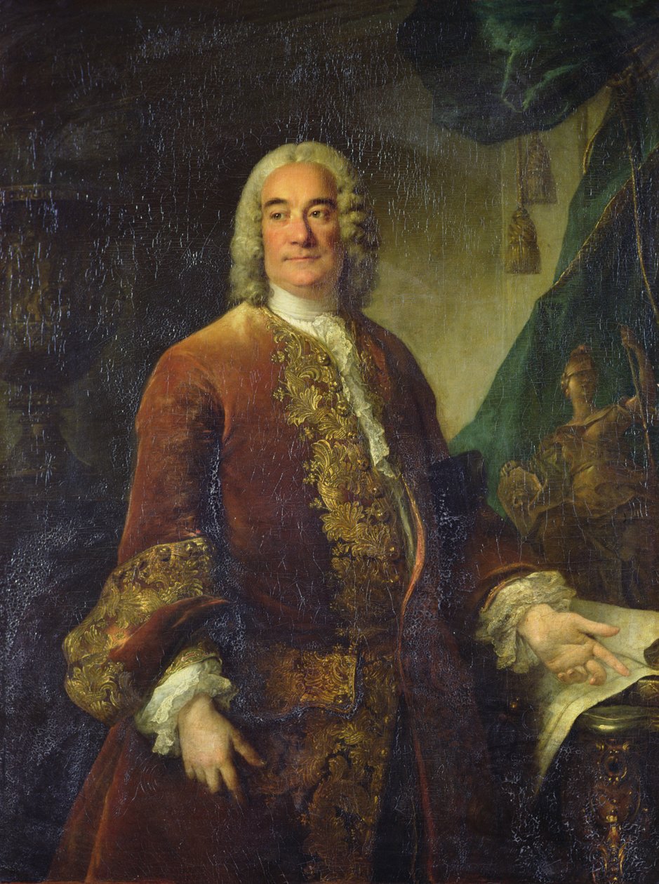 Charles-Francois-Paul Lenormant Tournehem (1684 - 1751), Direktor der königlichen Gebäude, ca. 1750 von Louis Tocqué
