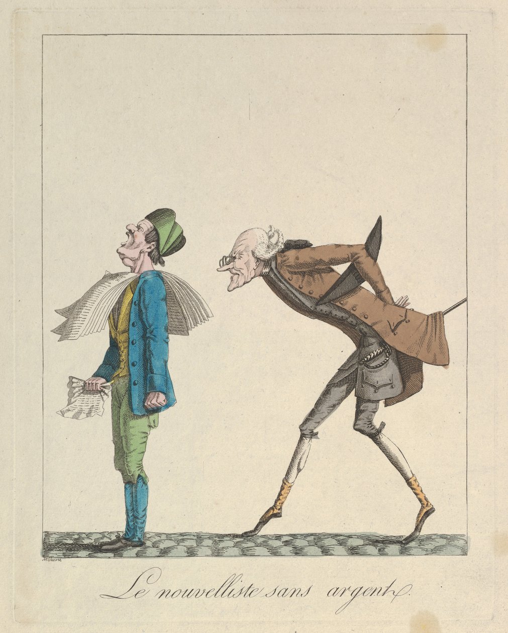 Le Nouvelliste Sans Argent, 1814 von Louis Maleuvre