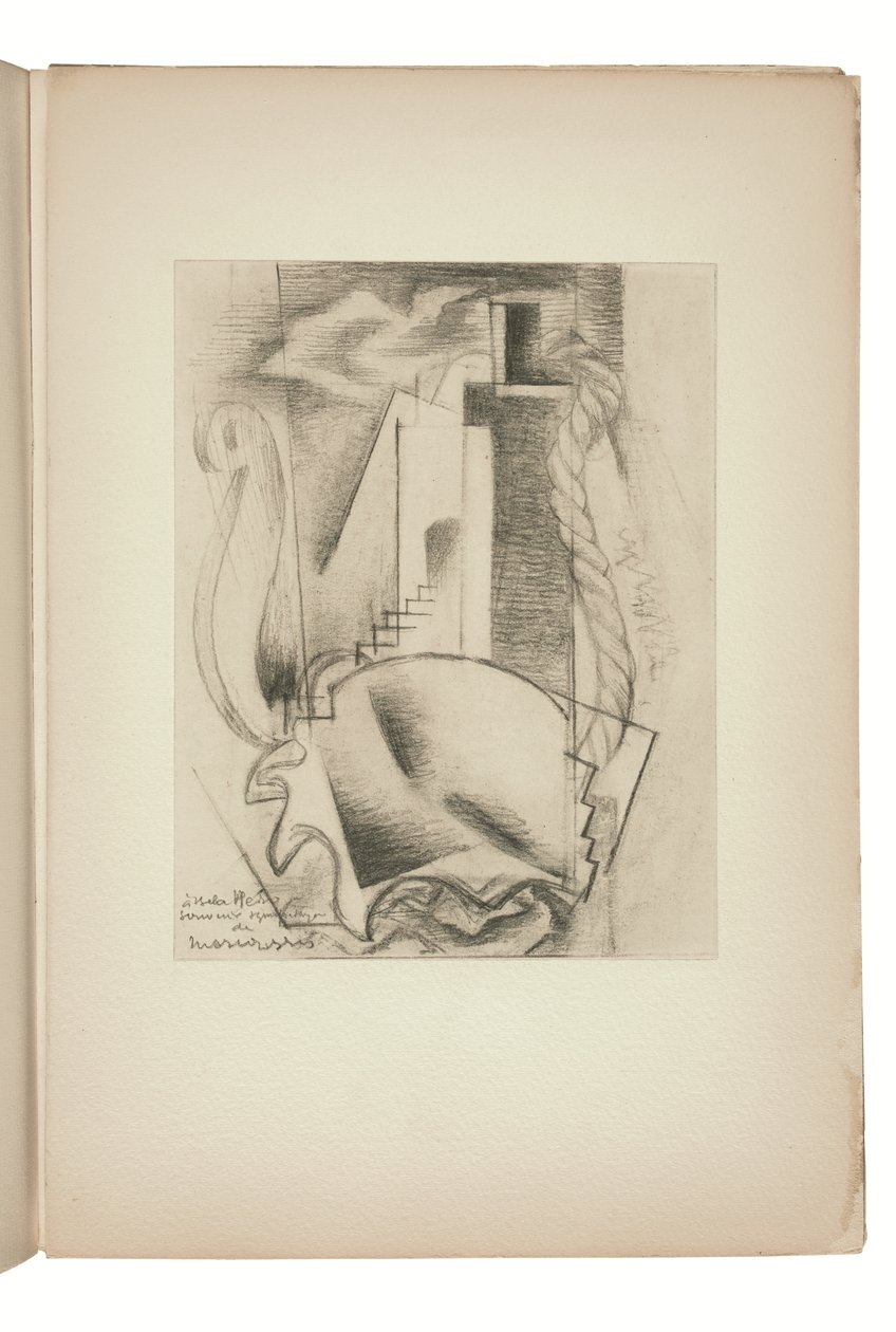 Seite aus Indicateur des chemins de cœur Paris, éditions Jeanne Bucher von Louis Marcoussis