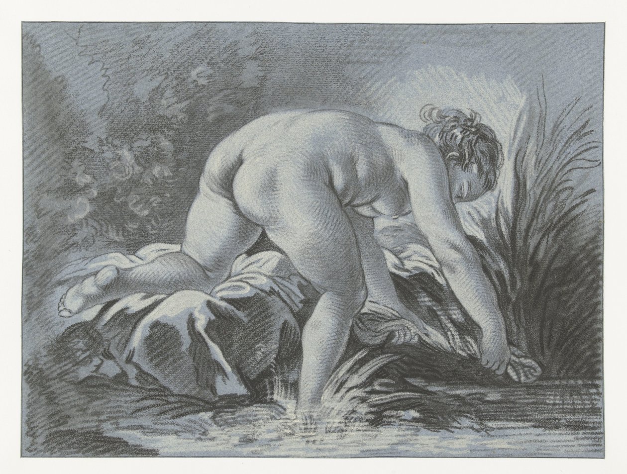 Frau beim Waschen von Louis Marin Bonnet