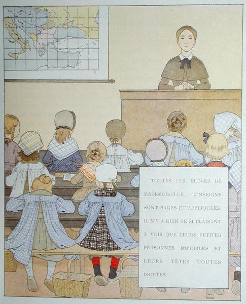 Die Schülerinnen von Mademoiselle Genseigne, Illustration aus 