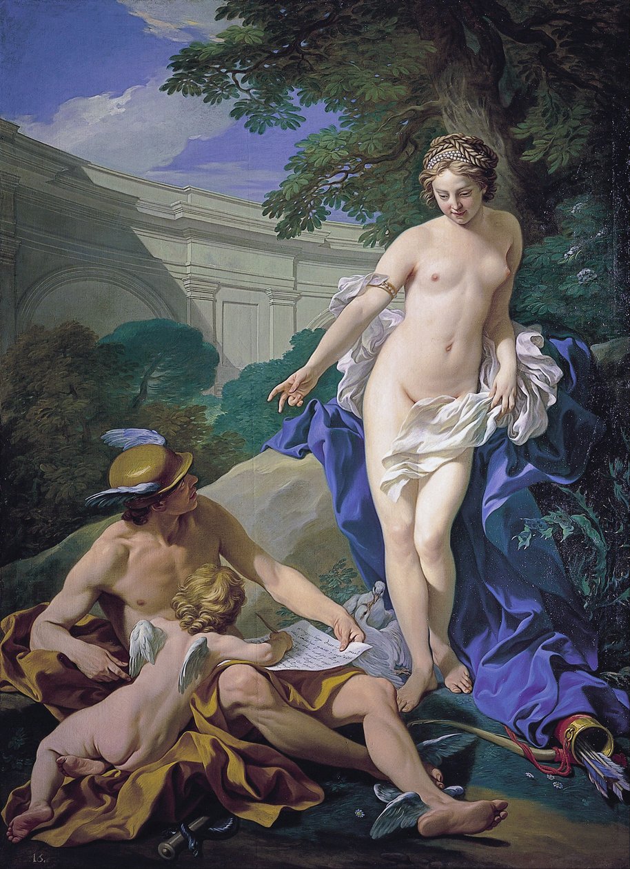 Venus, Merkur und Amor von Louis Michel van Loo