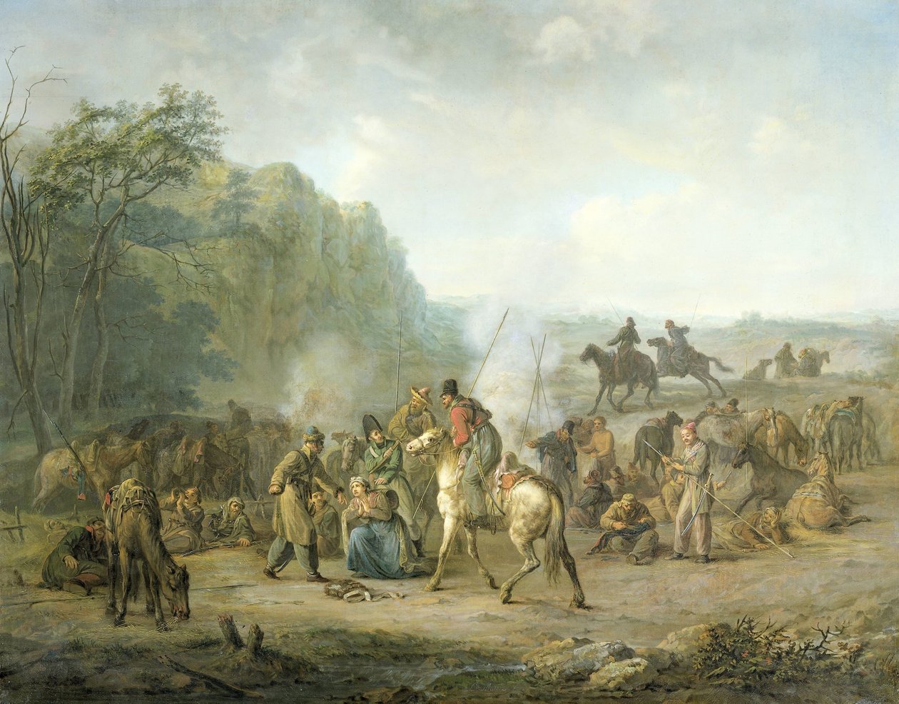 Kosaken-Biwak, 1813 von Louis Moritz