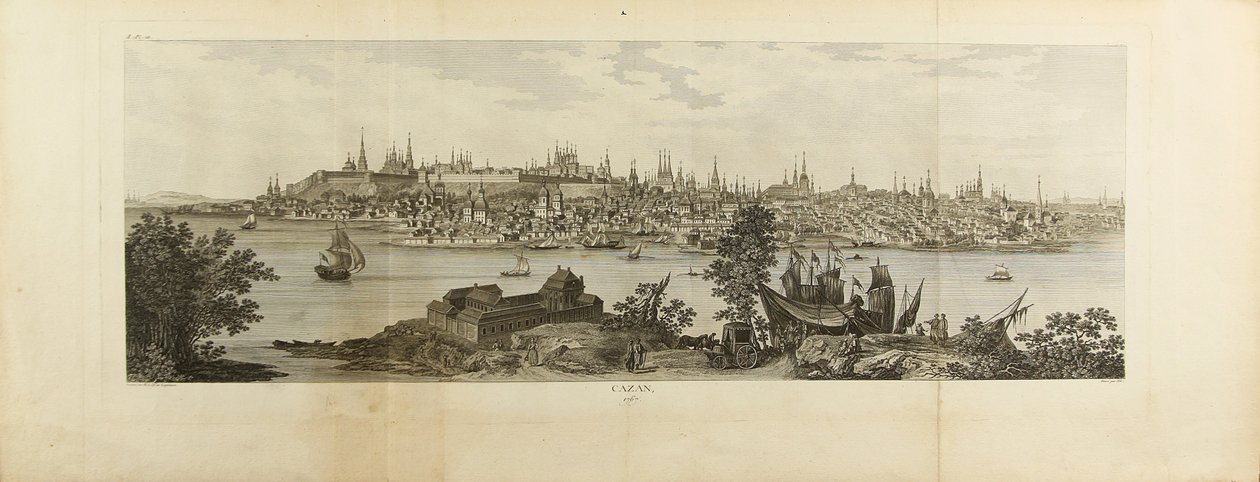 Panoramablick auf Kasan, 1767 von Louis Nicolas de Lespinasse