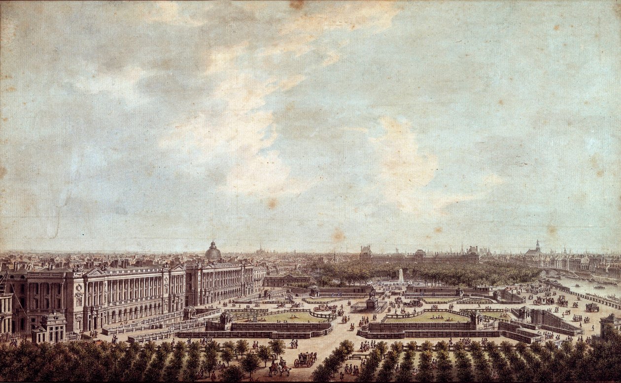 Ansicht des Place Louis XV (heutiger Place de la Concorde in Paris) von Louis Nicolas de Lespinasse