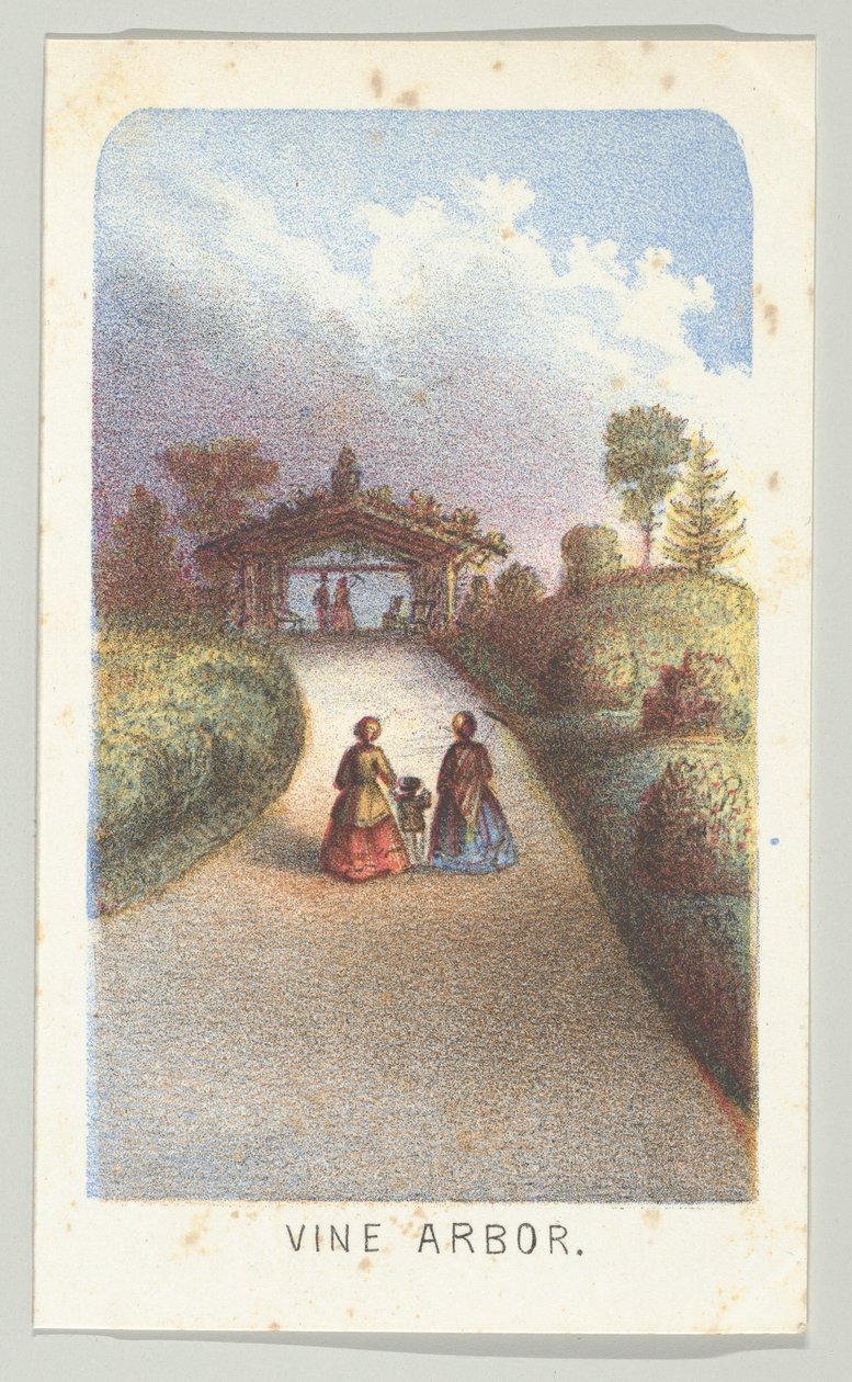Weinlaube, aus der Serie, Ansichten im Central Park, New York, Teil 3, 1864 von Louis Prang