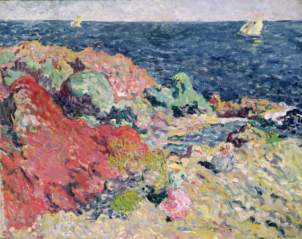 Die roten Felsen von Antheor von Louis Valtat: Kunstdruck