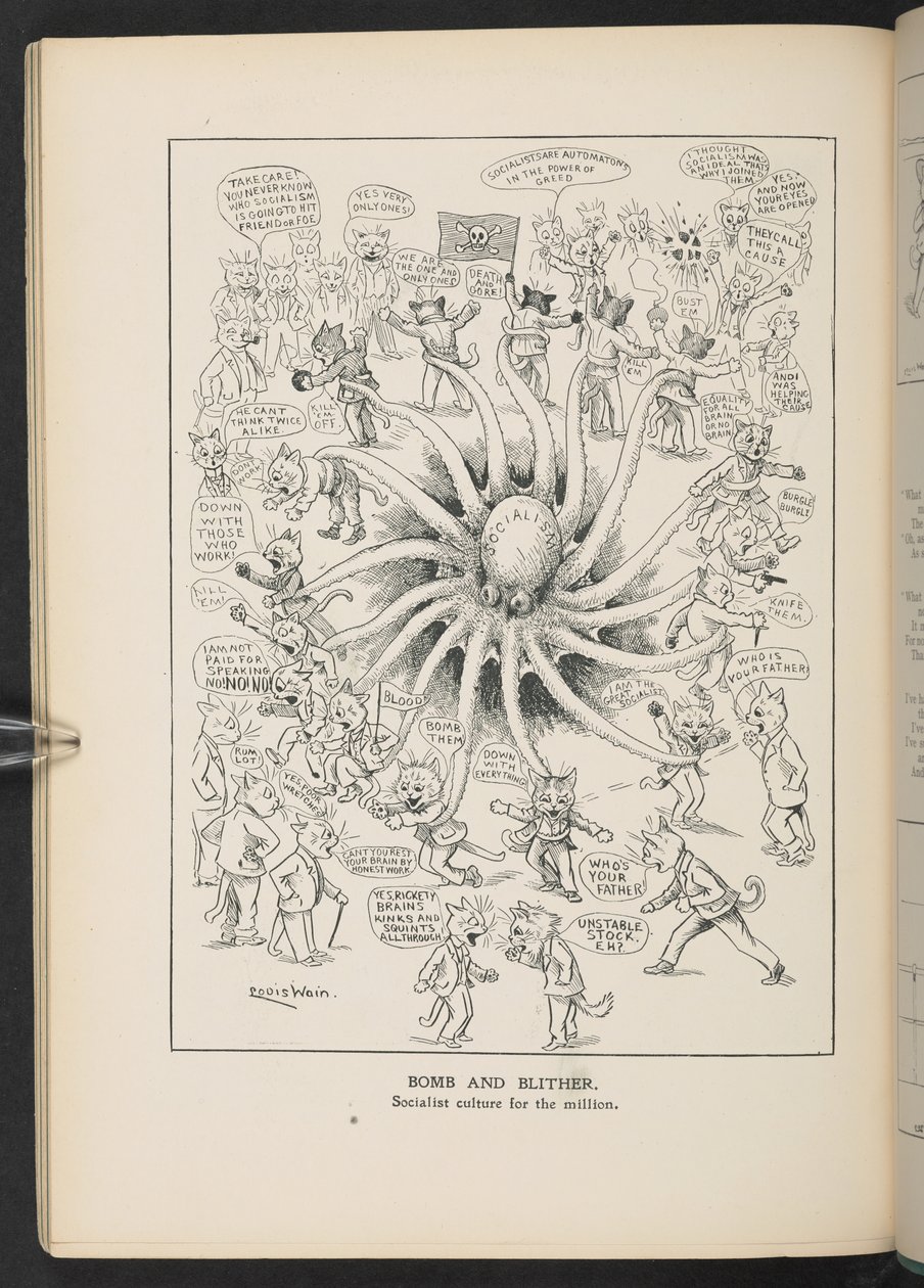 Sozialismus, aus S.46, Louis Wain Annual von Louis Wain