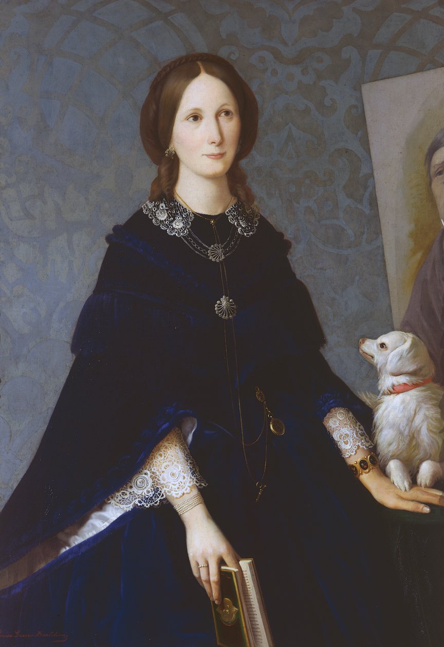 Selbstporträt, circa 1865, Gemälde von Louisa Grace Bartolini (1818-1865), Öl auf Leinwand von Louisa Grace Bartolini