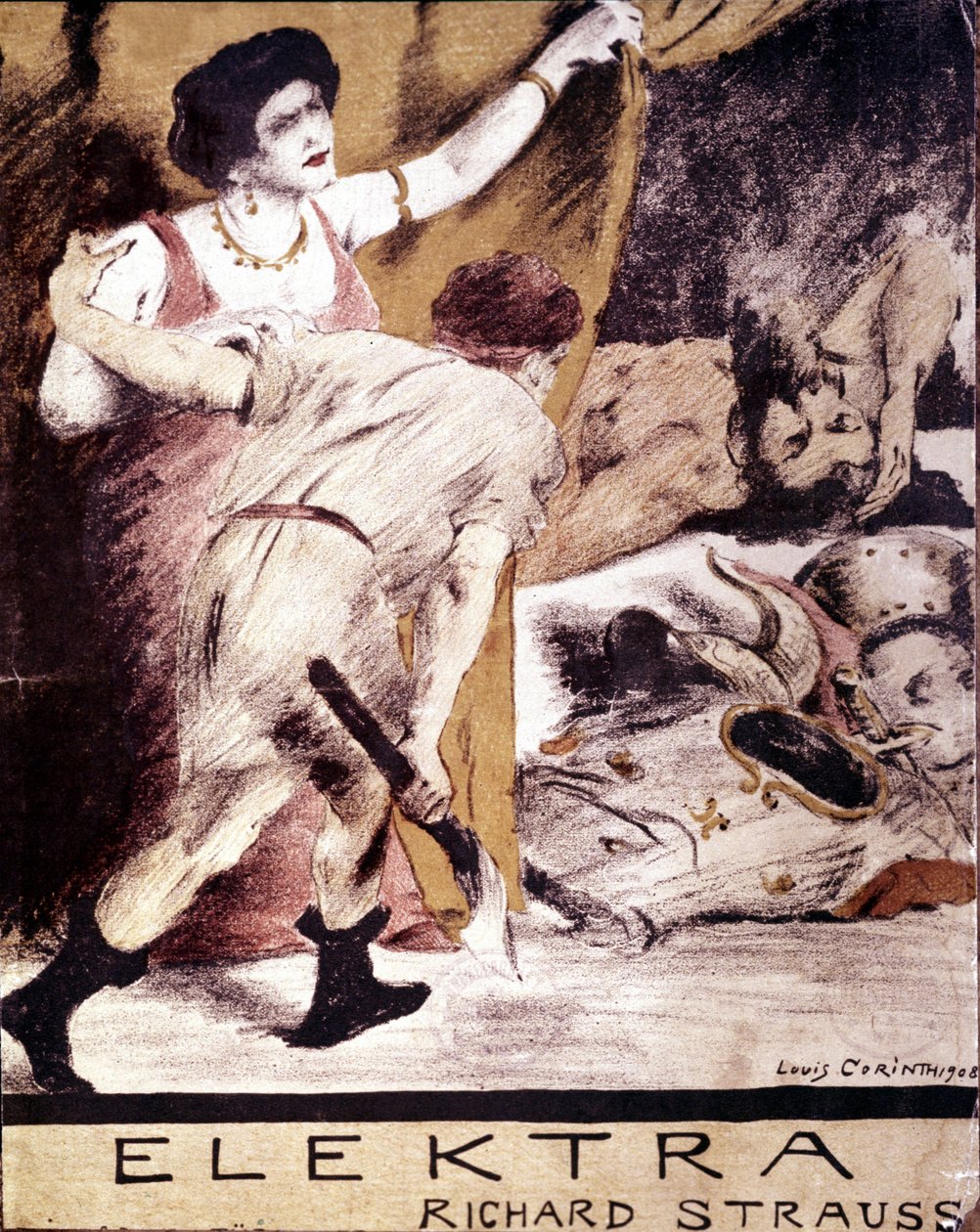 Richard Strauss, Illustration der Partitur von „Elektra“ von Louis Corinth, 1908. Privatsammlung Mailand von Lovis  Corinth