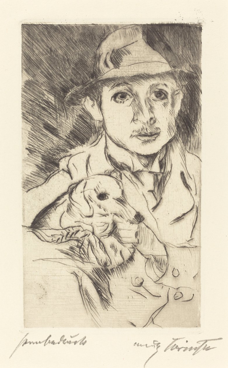 Knabe mit Hund, 1915 von Lovis Corinth