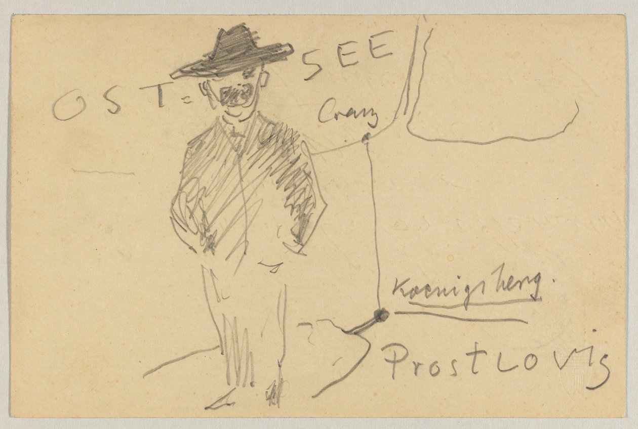 Lovis Corinth an Carl Strathmann: Postkarte, Poststempel 10. April 1903 von Lovis Corinth