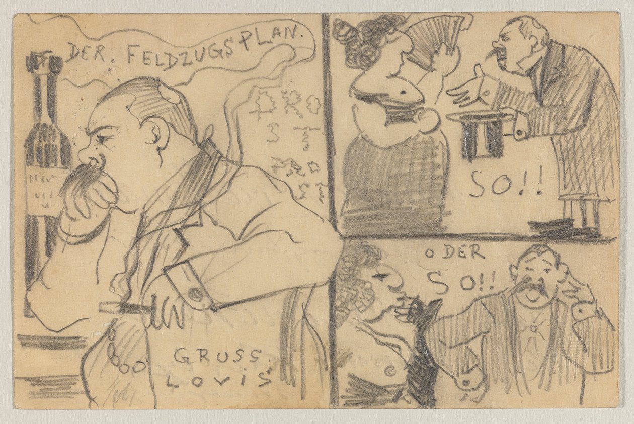 Lovis Corinth an Carl Strathmann: Postkarte, Poststempel 12. Dezember 1898 von Lovis Corinth