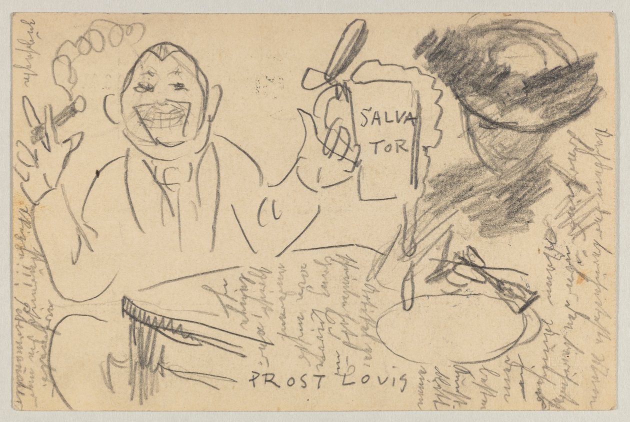 Lovis Corinth an Carl Strathmann: Postkarte, Poststempel 13. März 1903 von Lovis Corinth