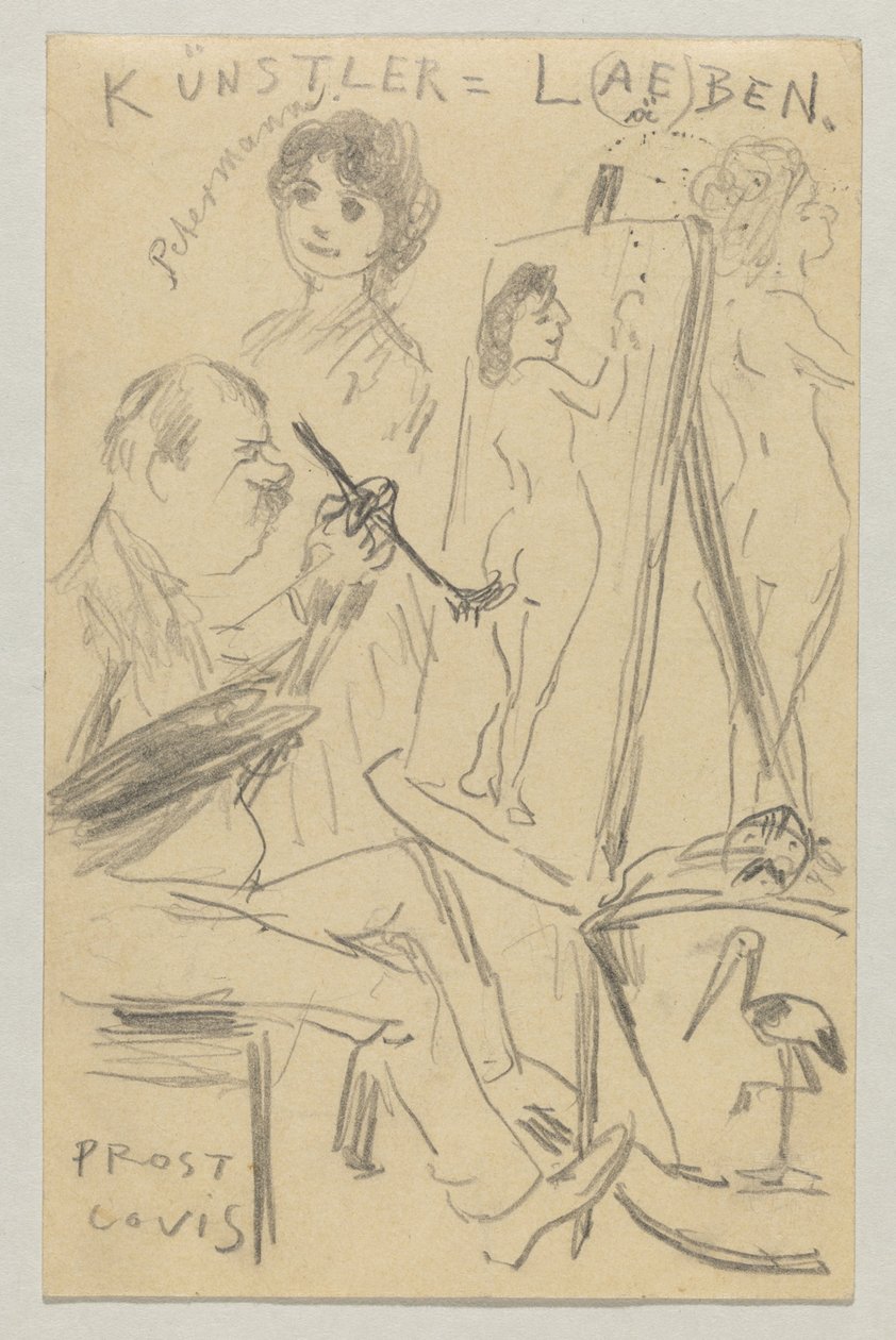 Lovis Corinth an Carl Strathmann: Postkarte, Poststempel 25. Juni 1904 von Lovis Corinth