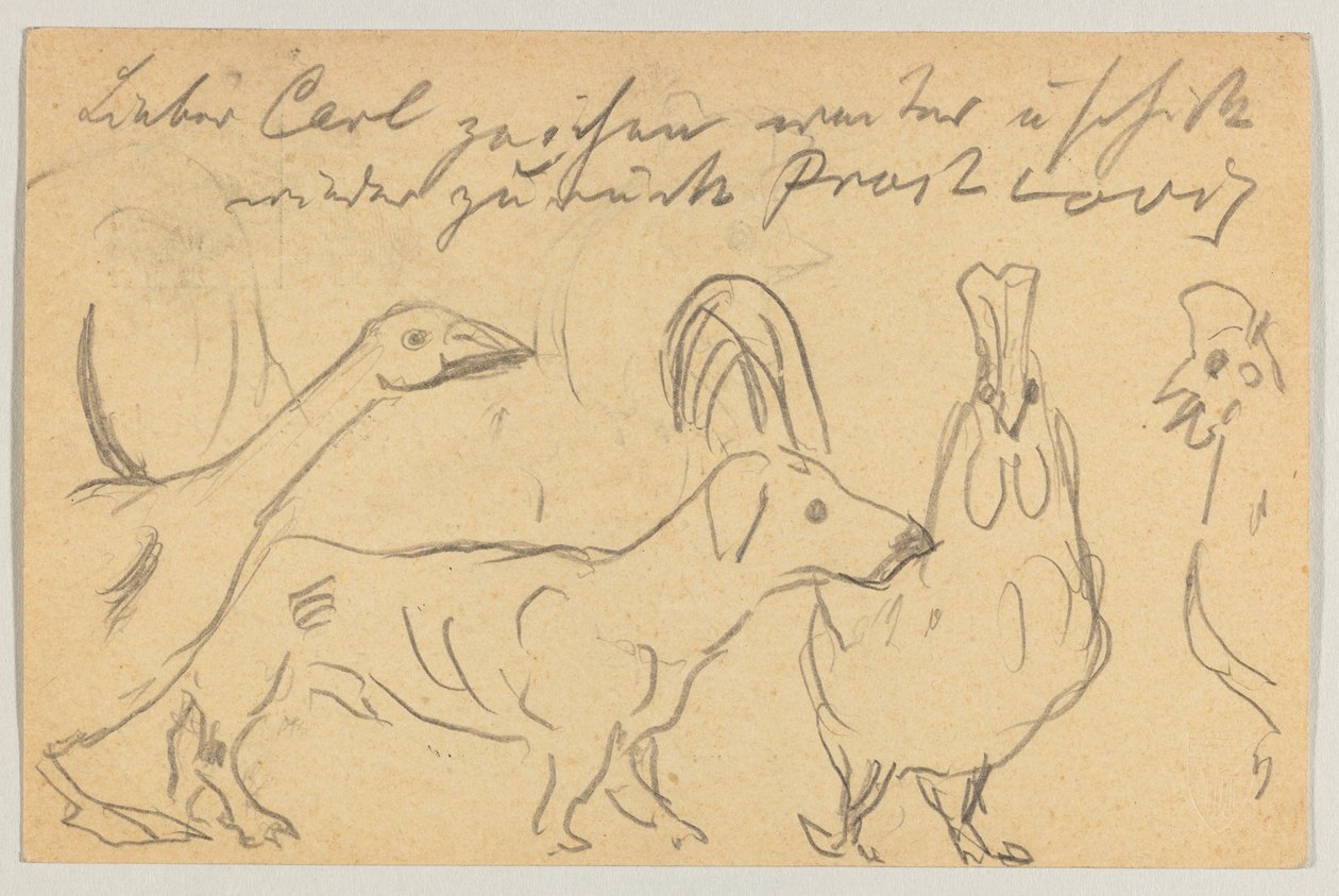Lovis Corinth an Carl Strathmann: Postkarte, Poststempel 26. August 1905 von Lovis Corinth