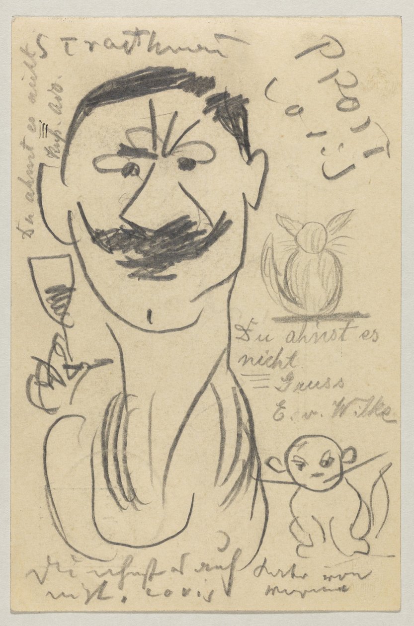 Lovis Corinth an Carl Strathmann: Postkarte, Poststempel 29. März 1904 von Lovis Corinth