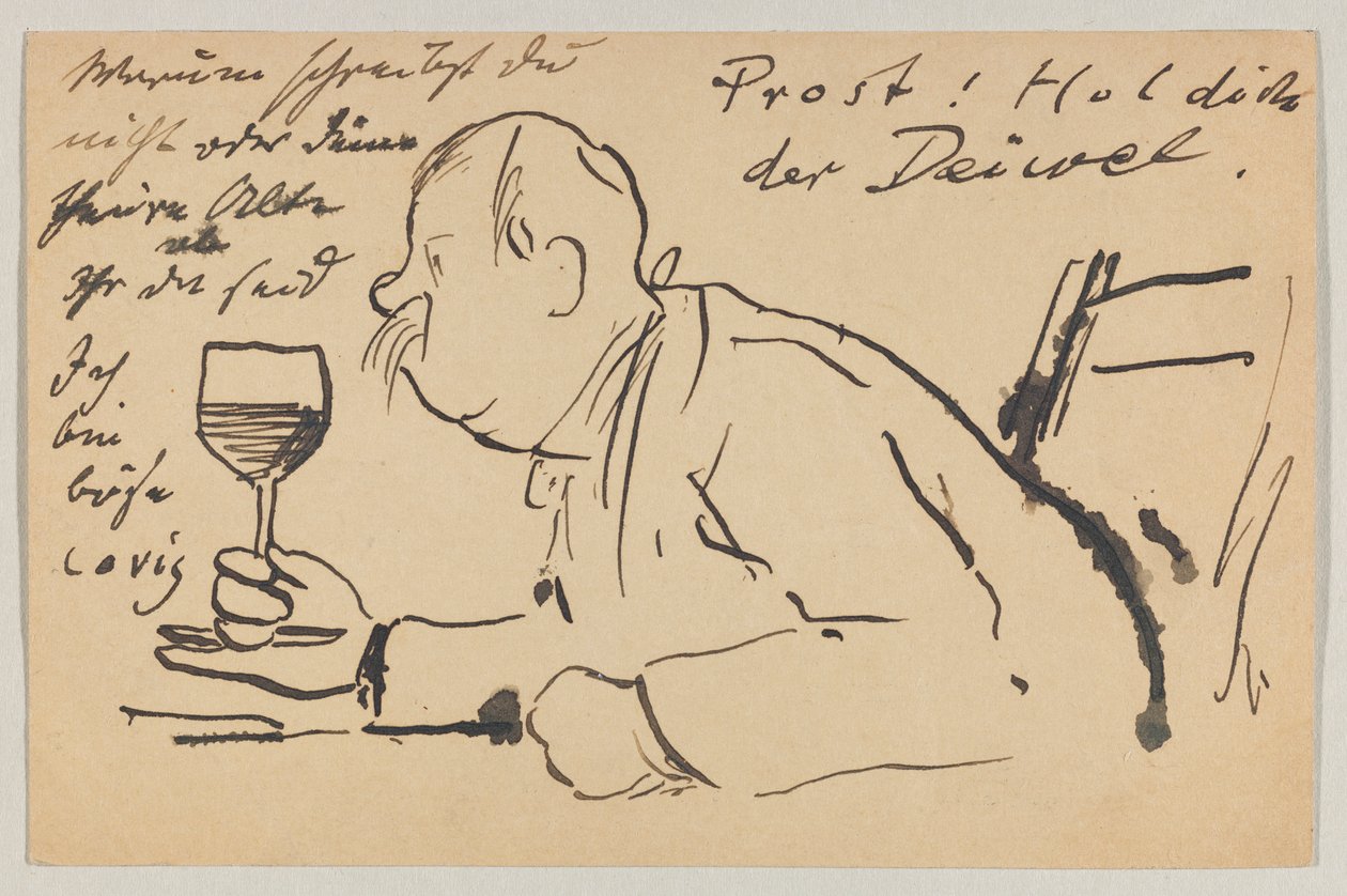 Lovis Corinth an Carl Strathmann: Postkarte, Poststempel 2. September 1902 von Lovis Corinth