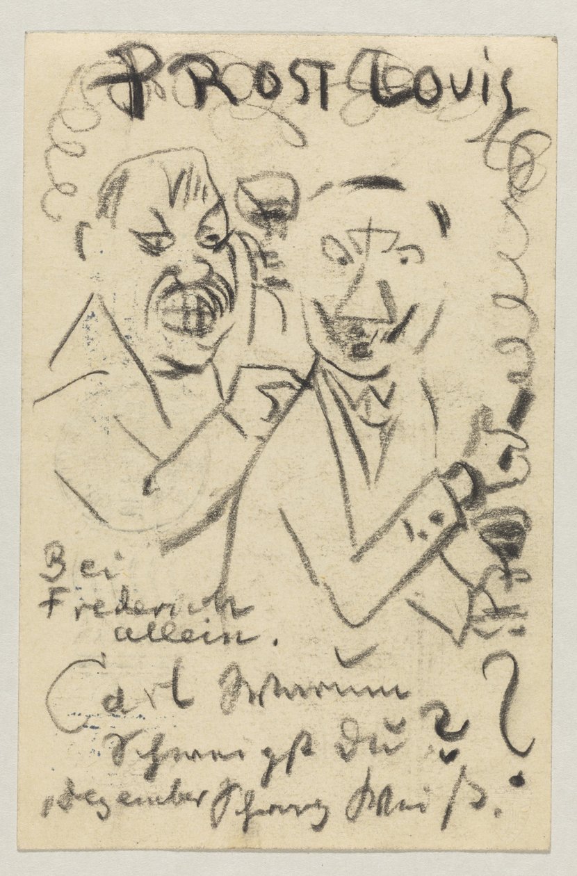 Lovis Corinth an Carl Strathmann: Postkarte, Poststempel 30. Oktober 1907 von Lovis Corinth