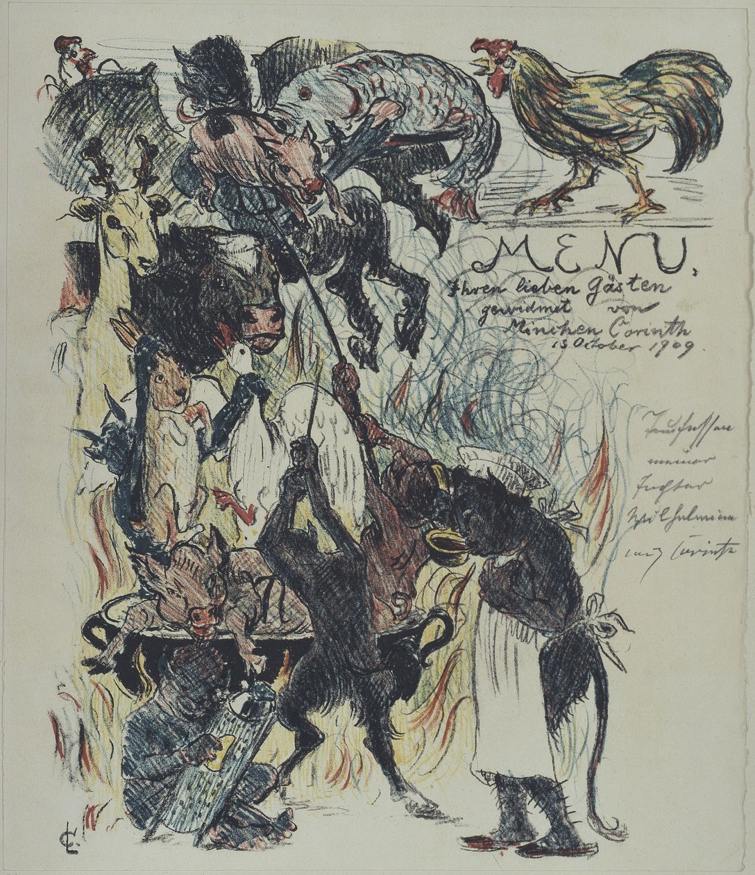 Speisekarte von Lovis Corinth