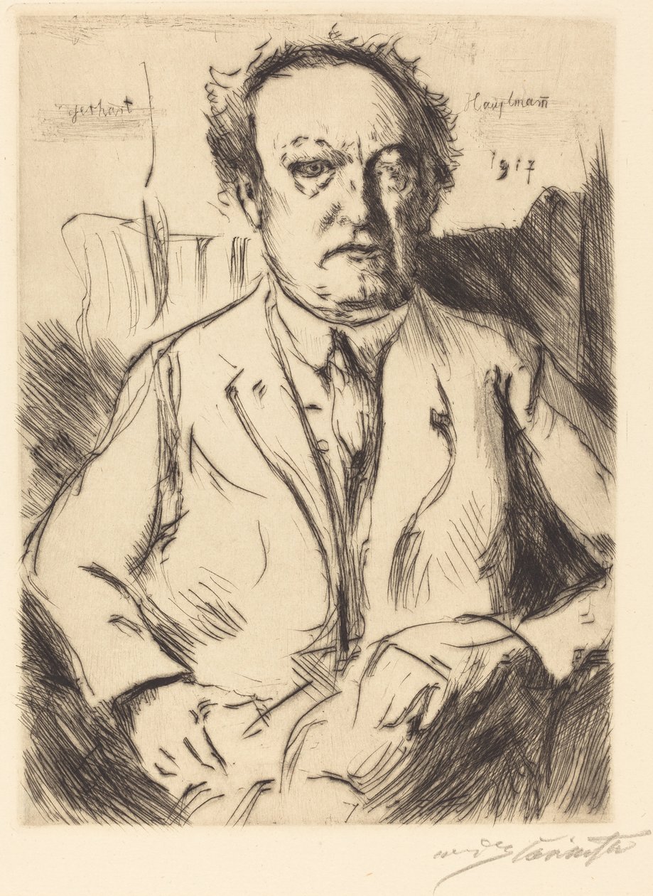 Porträt des Dramatikers und Romanautors Gerhart Hauptmann, 1917 von Lovis Corinth