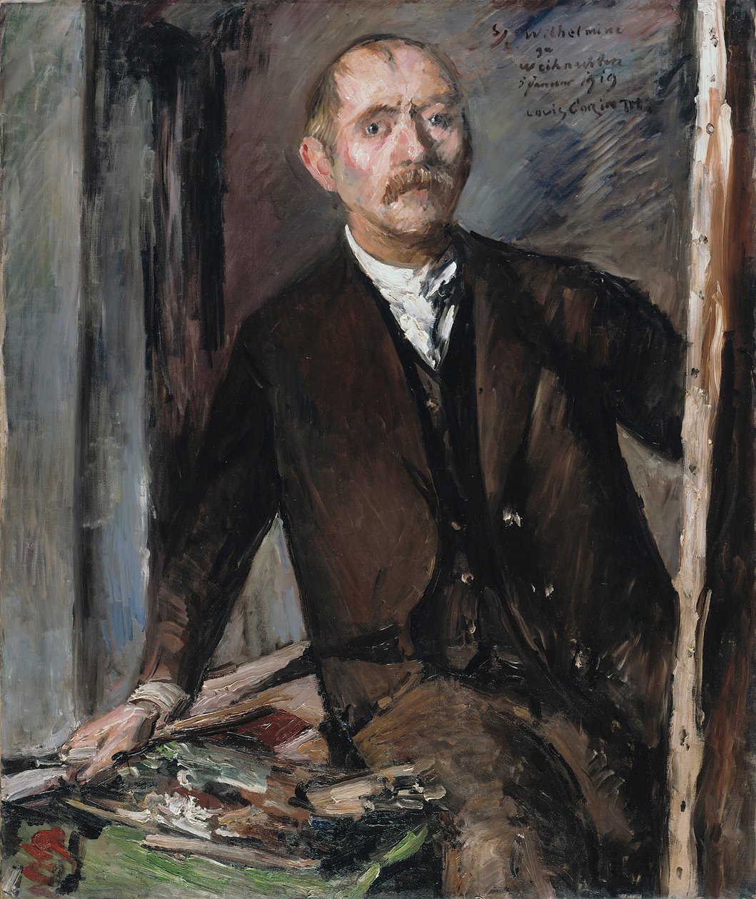 Selbstbildnis vor der Staffelei von Lovis Corinth